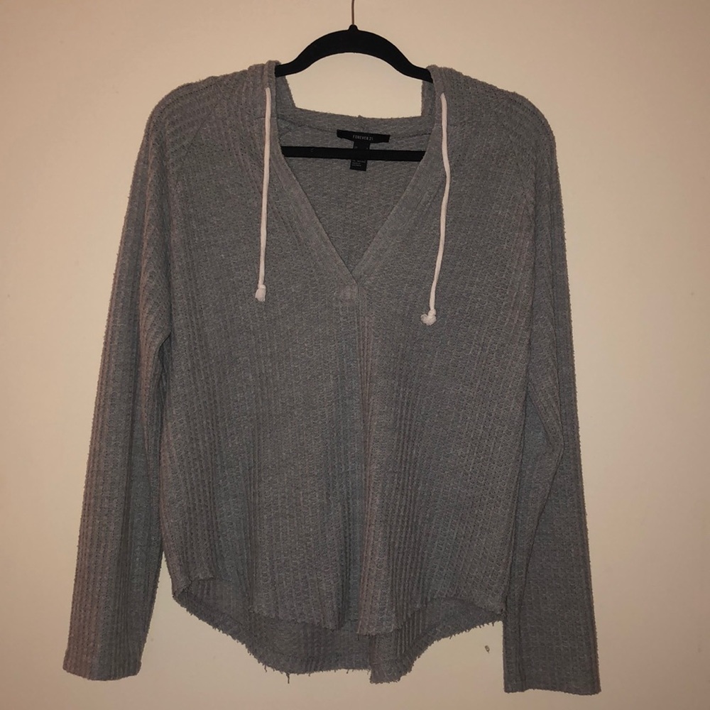 Waffle long sleeve top